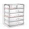 Casafield Acrylic Cosmetic Makeup Organizer & Jewelry Storage Display Case - 4 Large, 2 Small Drawer Set - Clear